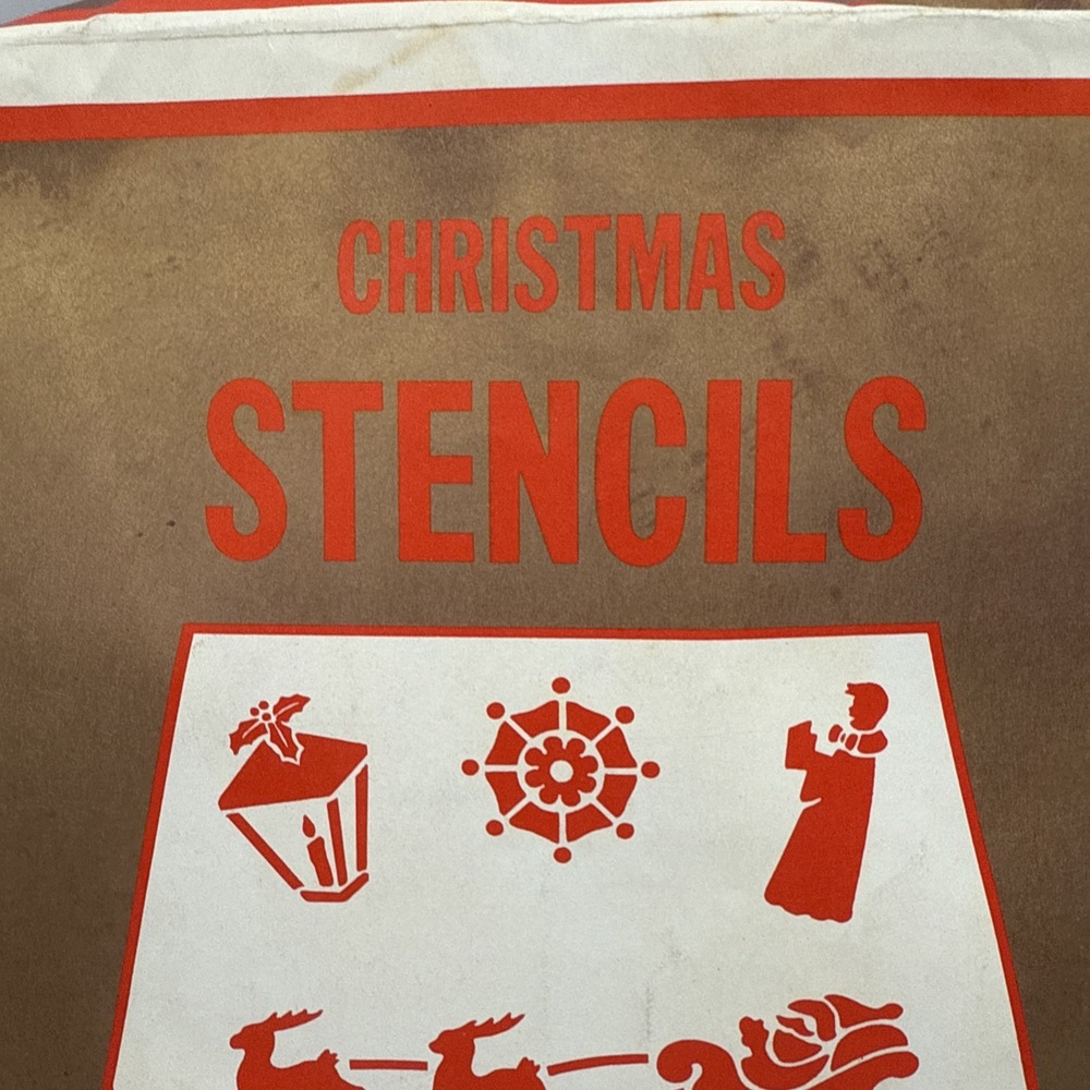 Vintage‎ National Tinsel Mfg Co Christmas Stencil Set - Picture 2 of 6